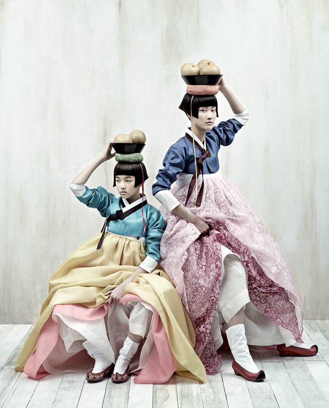 coréennes hanbok