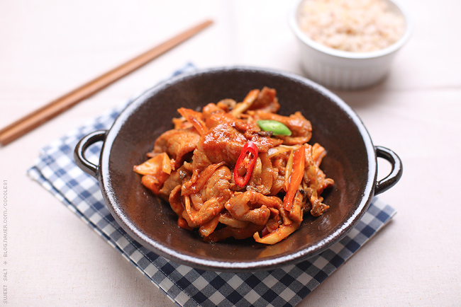 jeyuk bokum - cuisine coréenne
