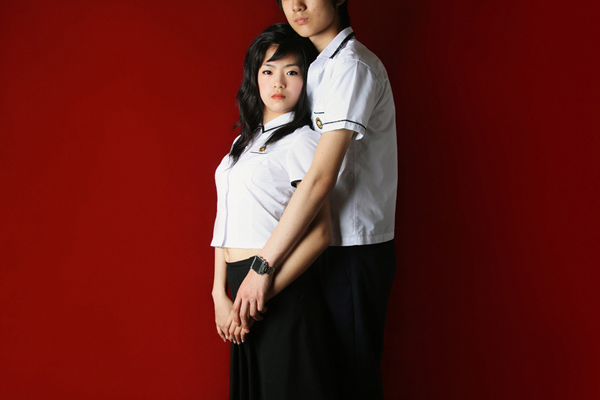 couple lycéens coréens